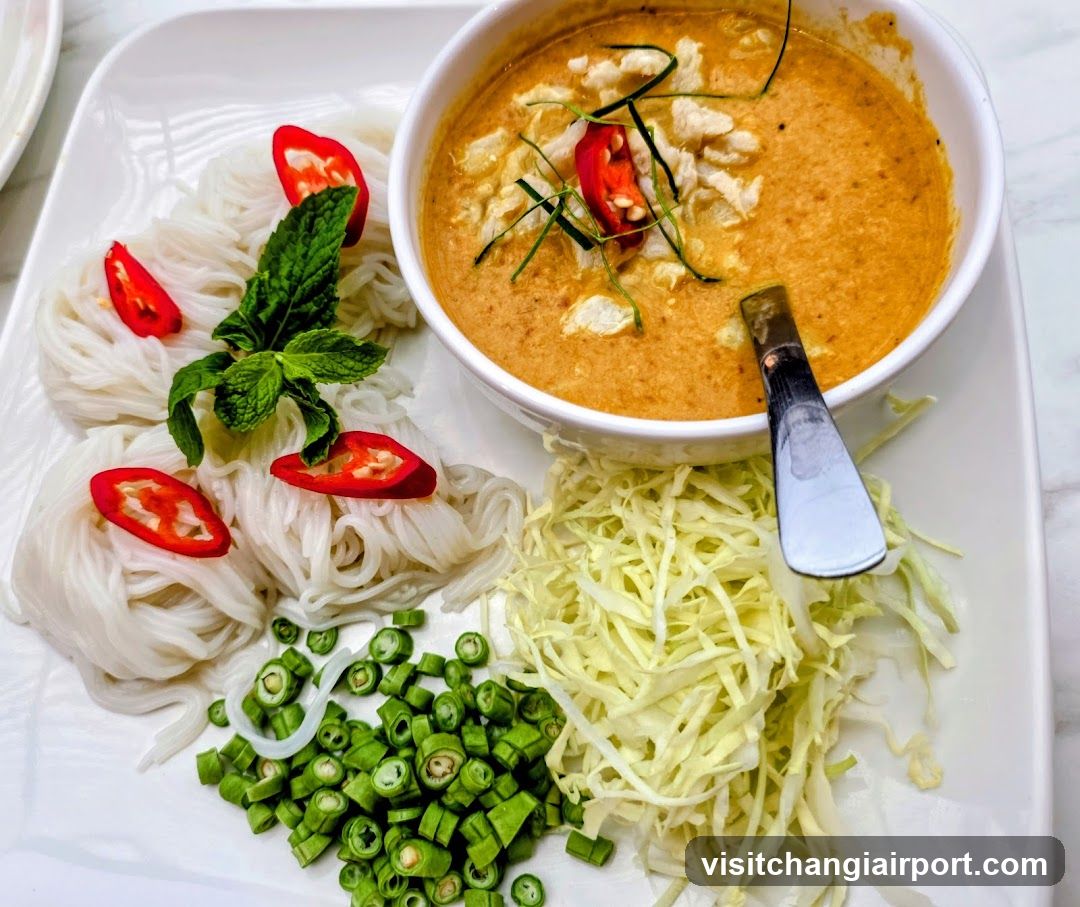 Thai Noodle Soup with Garnishes