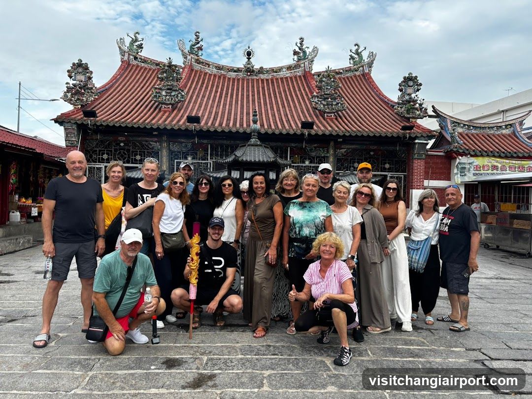 Group photo in front of temple