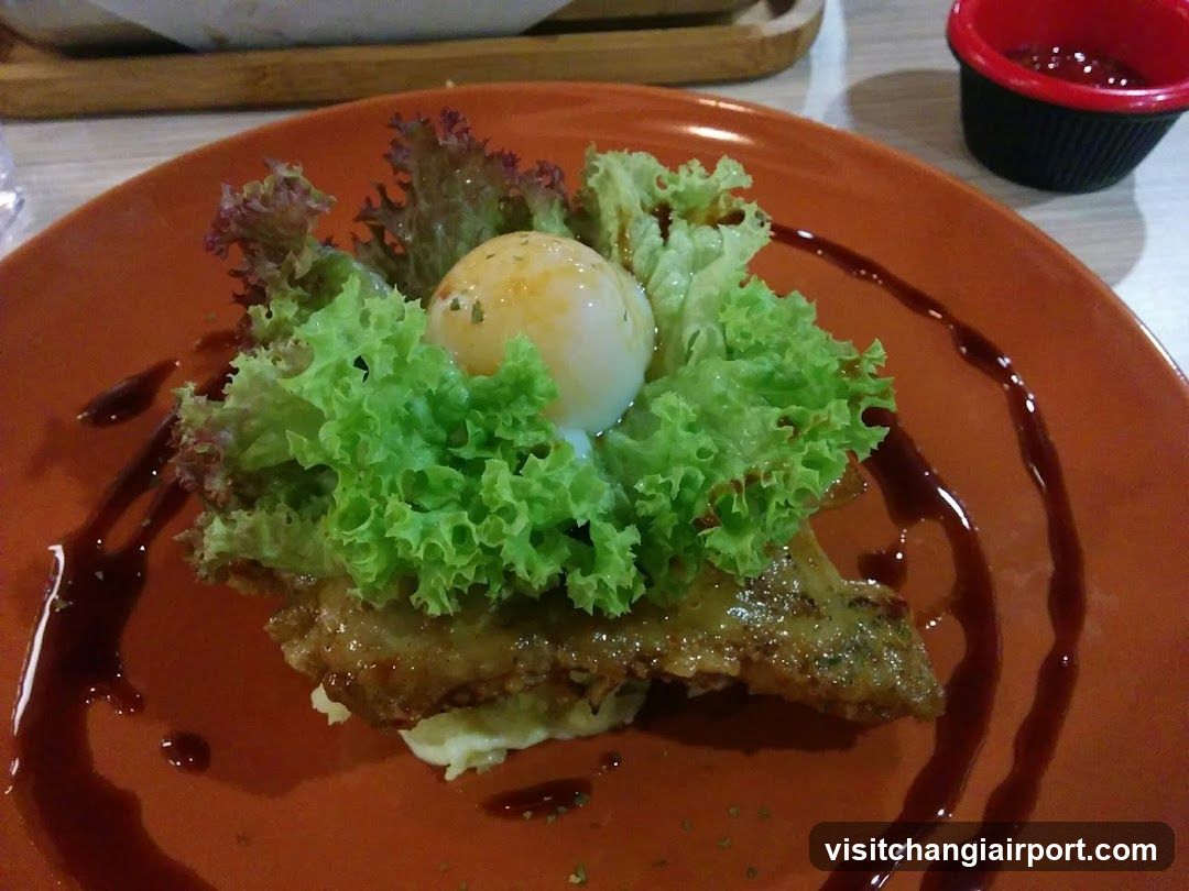 Fried Chicken with Egg and Lettuce