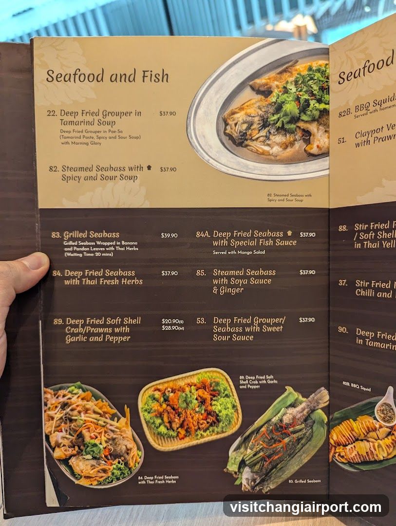Seafood and Fish Menu Page