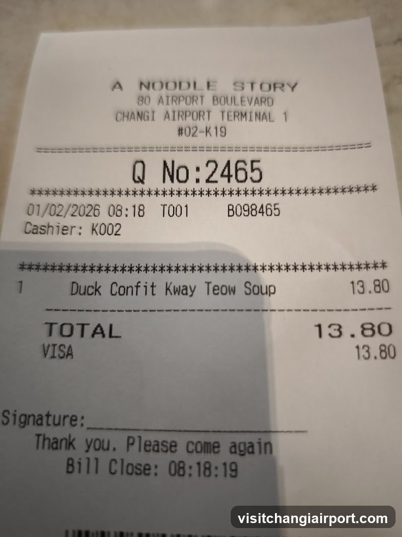 Receipt from A Noodle Story