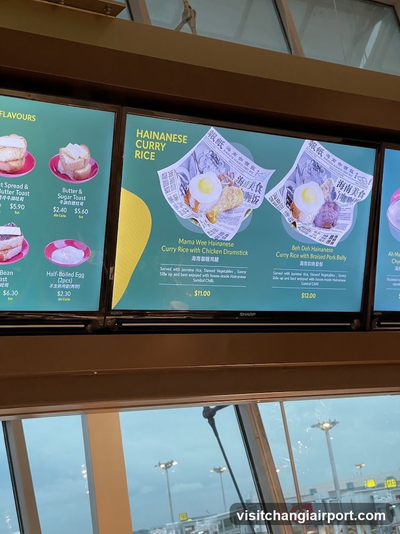 Hainanese Curry Rice Menu Board