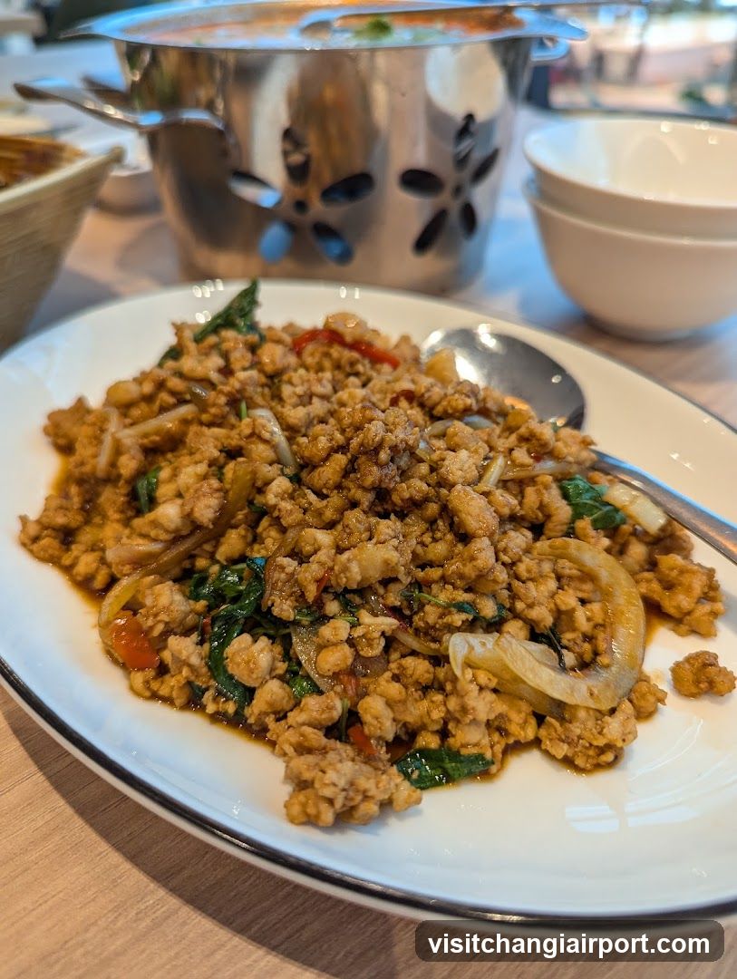 Stir-fried minced meat with vegetables