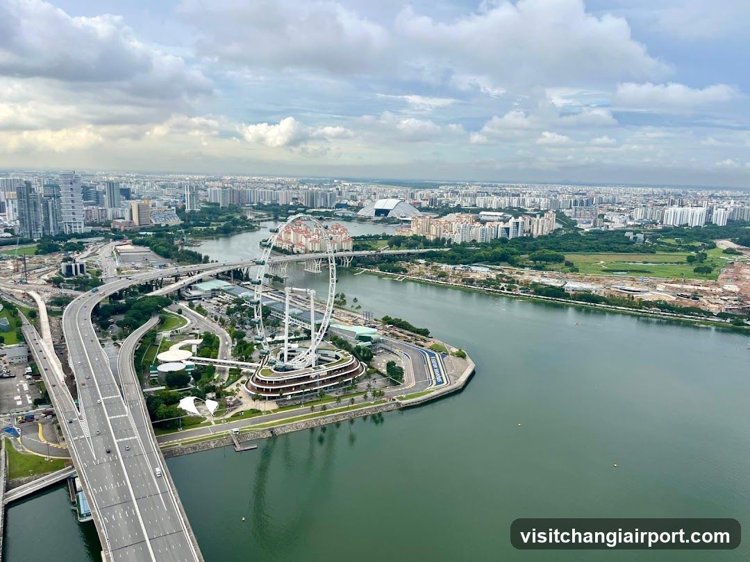 Aerial View of Singapore Marina Bay Area