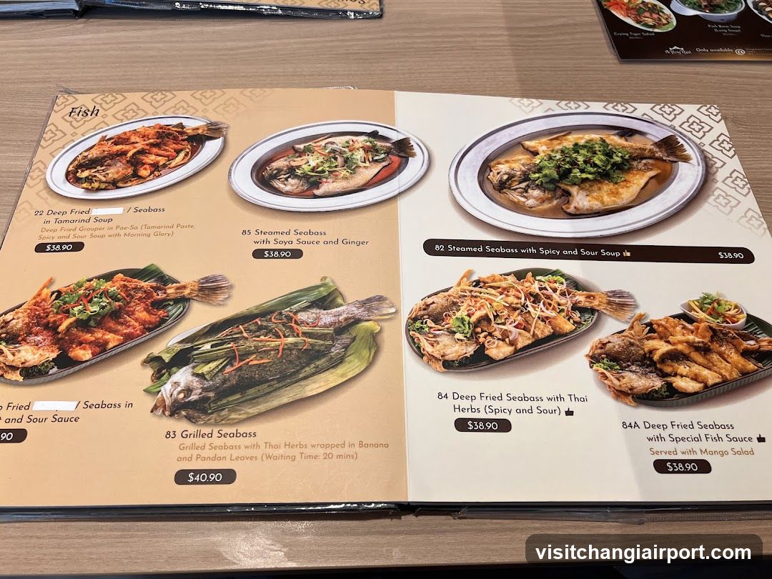 Seafood Menu Page