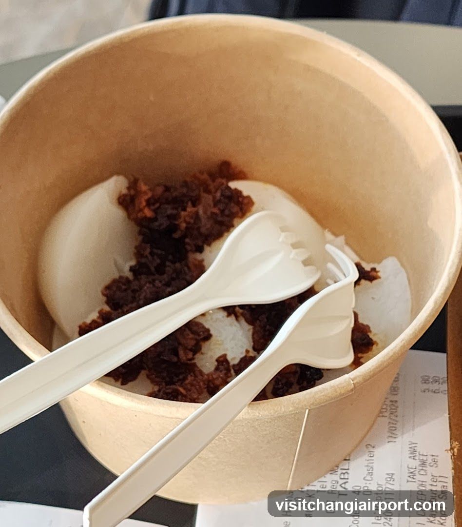 Food in a paper cup