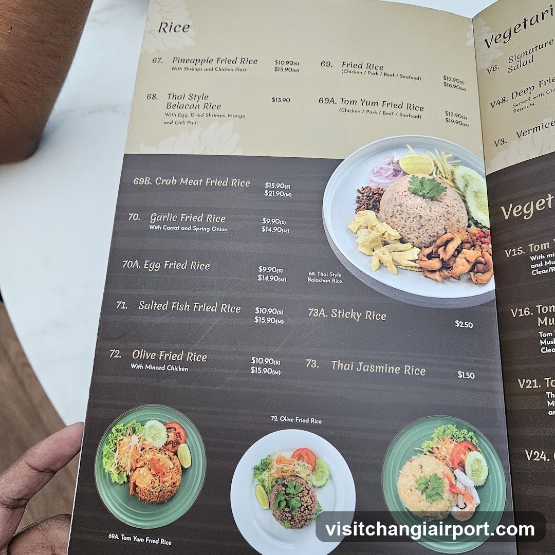 Fried Rice Menu Page