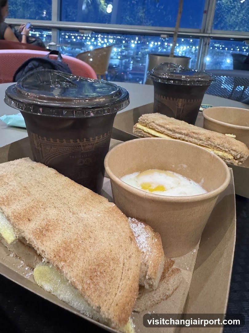 Breakfast Meal with Toast and Egg