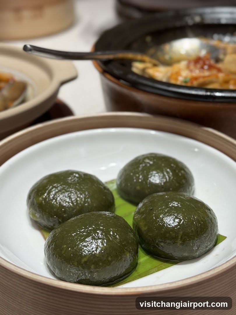 Green Dumplings on a Plate