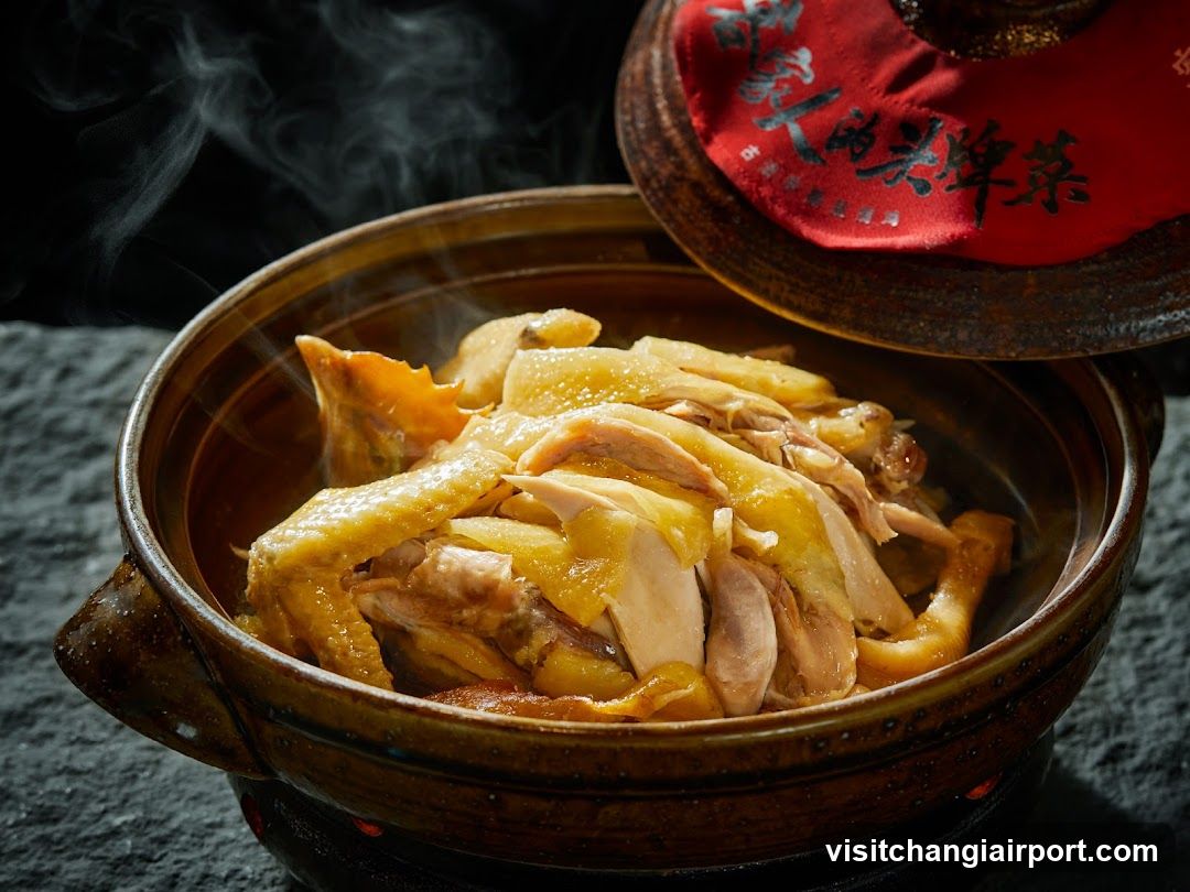 Steaming Chicken Dish in Clay Pot