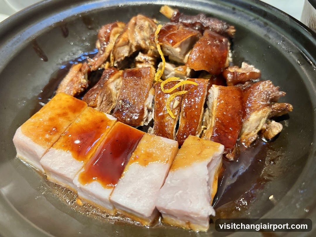 Roast Duck and Pork Belly in Clay Pot