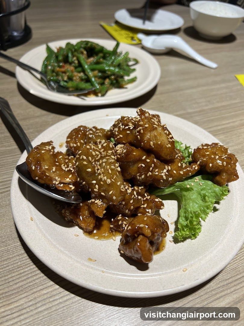 Sesame Chicken and Green Beans