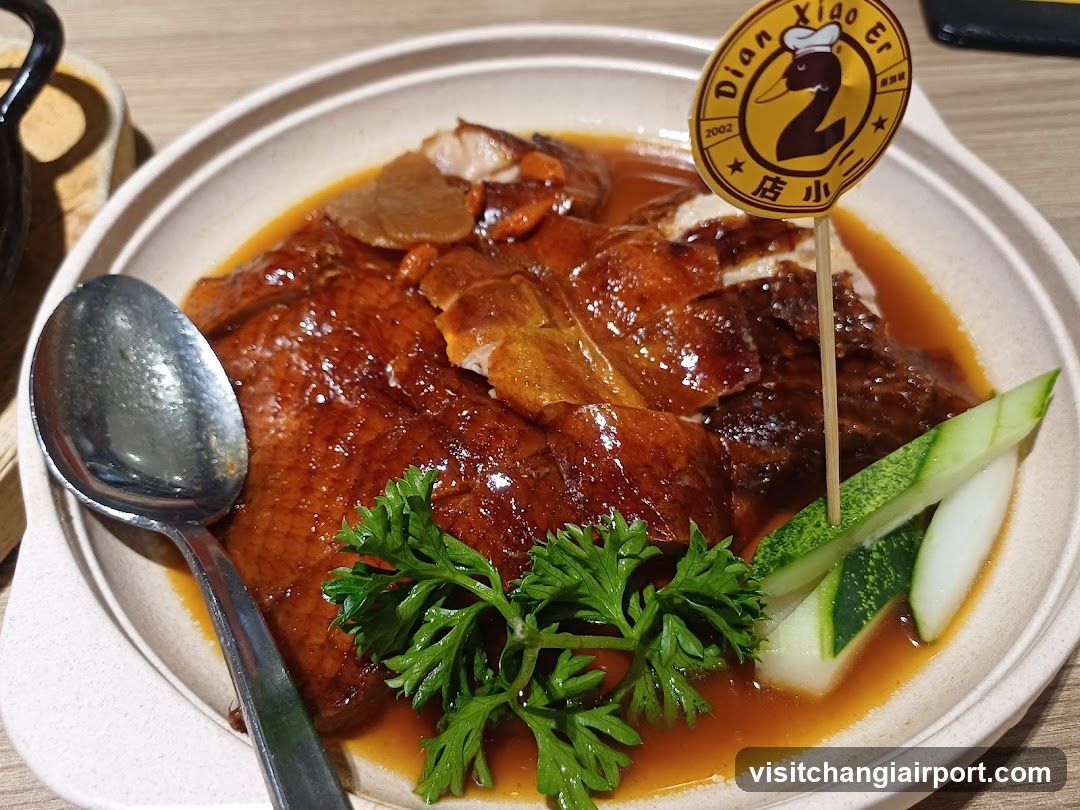 Roast Duck Dish with Sauce and Garnish