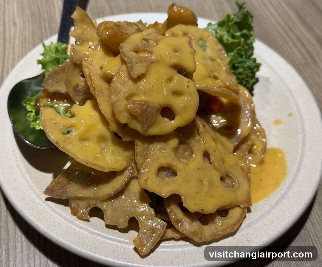 Lotus Root Salad with Cheese Sauce