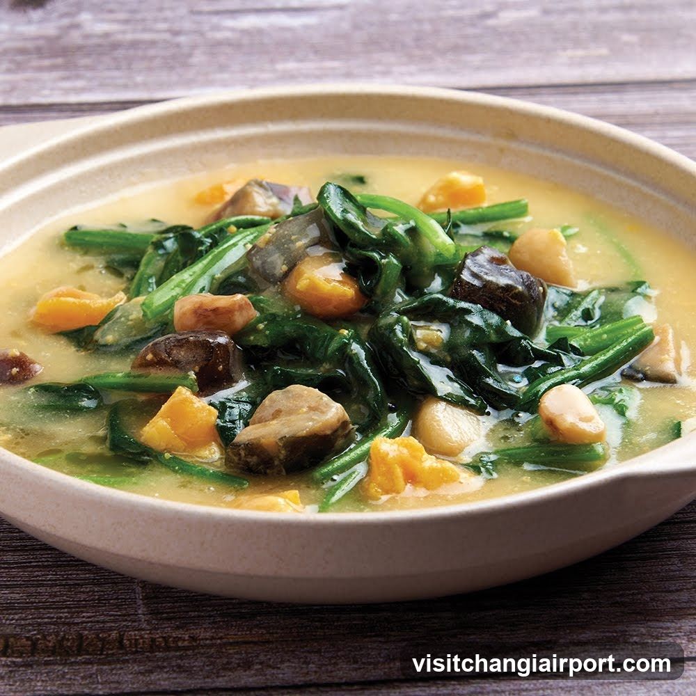 Vegetable Soup with Mushrooms and Greens