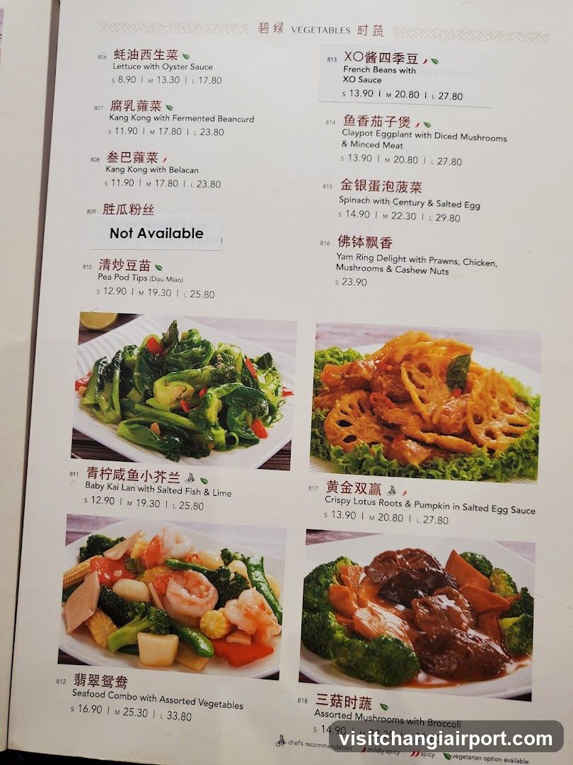Vegetables Menu Page