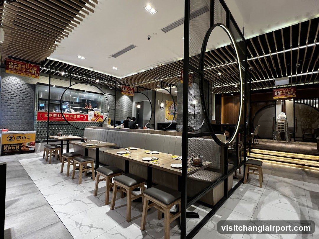 Restaurant Interior with Booth Seating