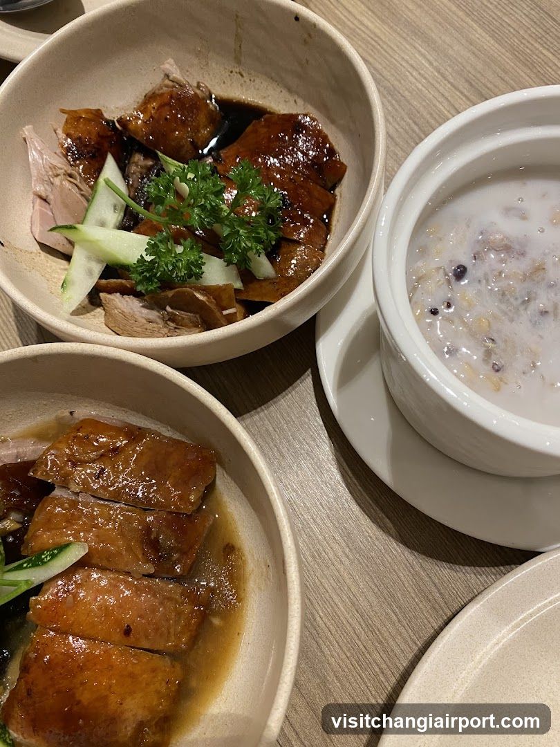 Dish of Roasted Duck with Side Dishes