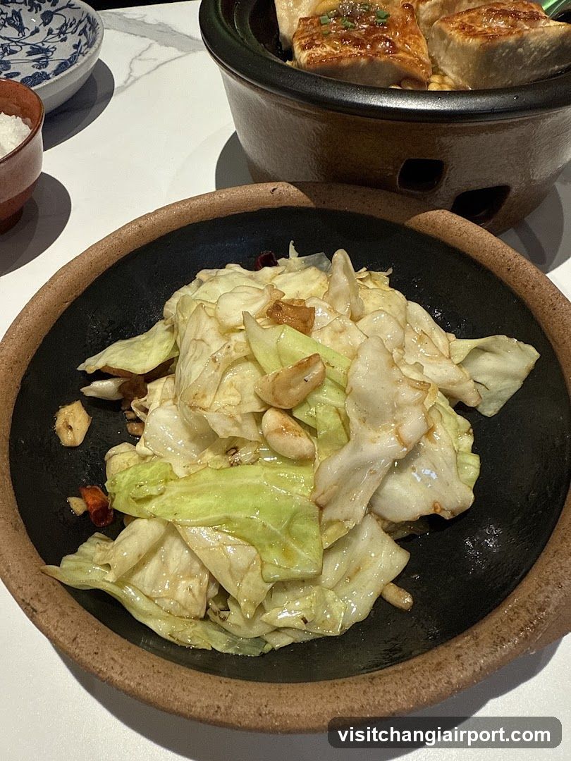 Stir-fried Cabbage with Garlic and Chili