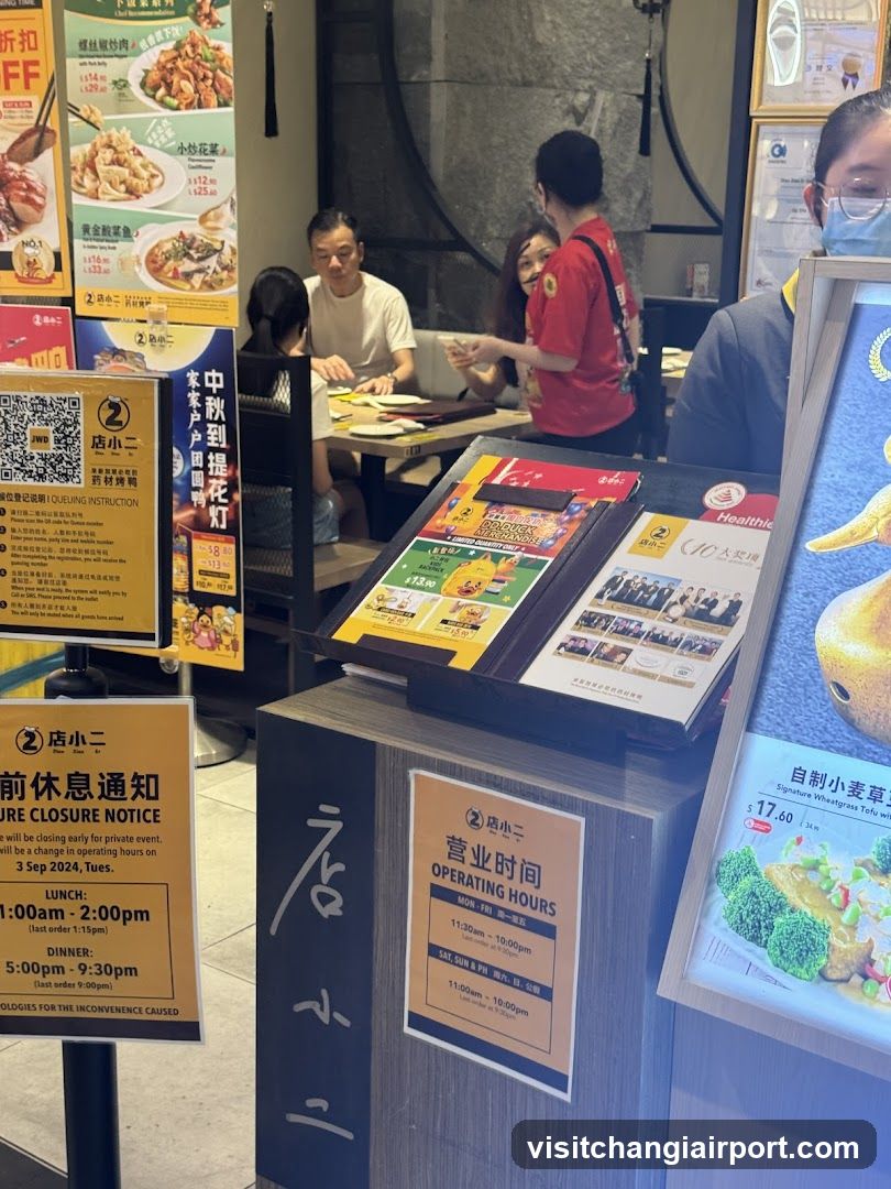 Restaurant Interior and Signage