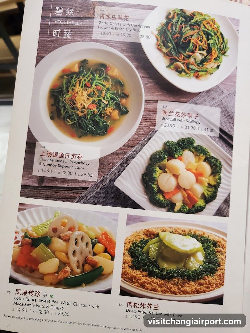 Chinese Vegetable Dish Menu