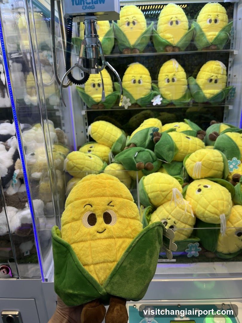 Corn plushies in claw machine