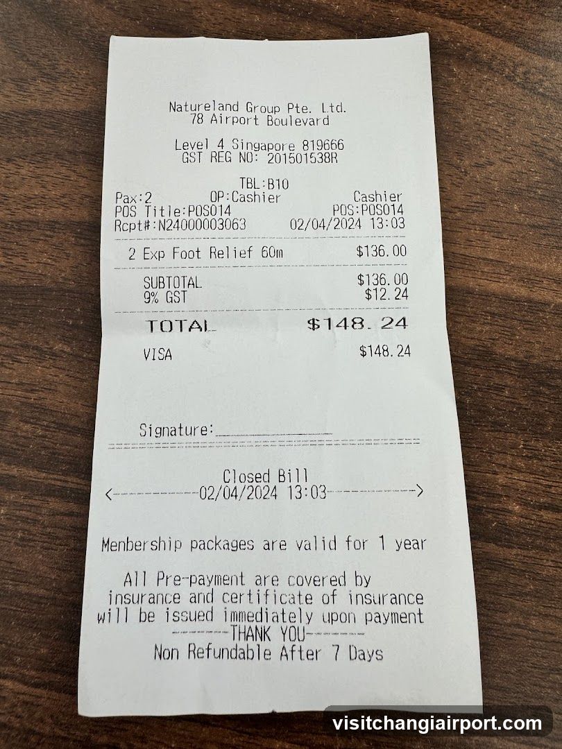 Natureland Group Receipt