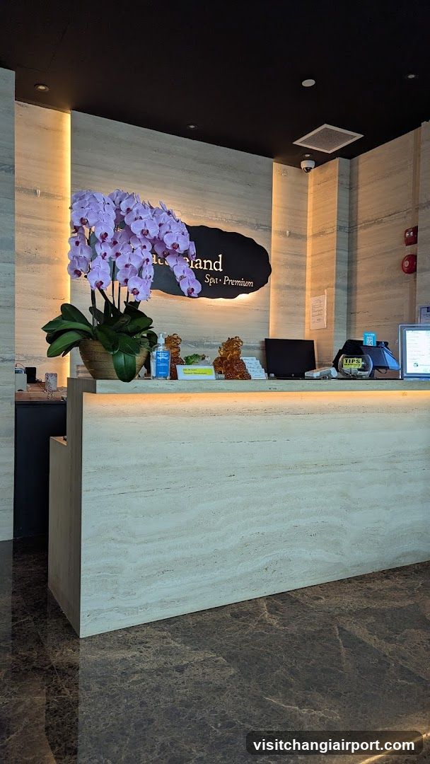 Reception Area with Orchid Display