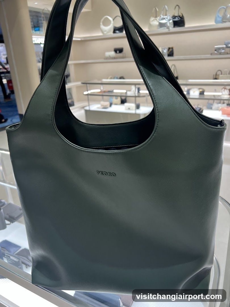 Green Pedro Tote Bag in Store Display