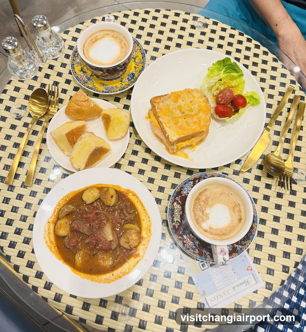 Breakfast Spread on Glass Table