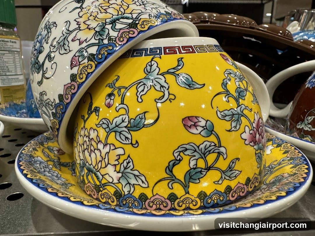 Decorative Ceramic Bowls and Plates Display