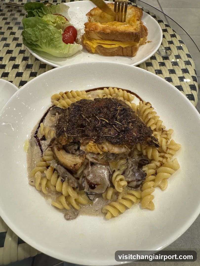 Pasta and Toast Meal