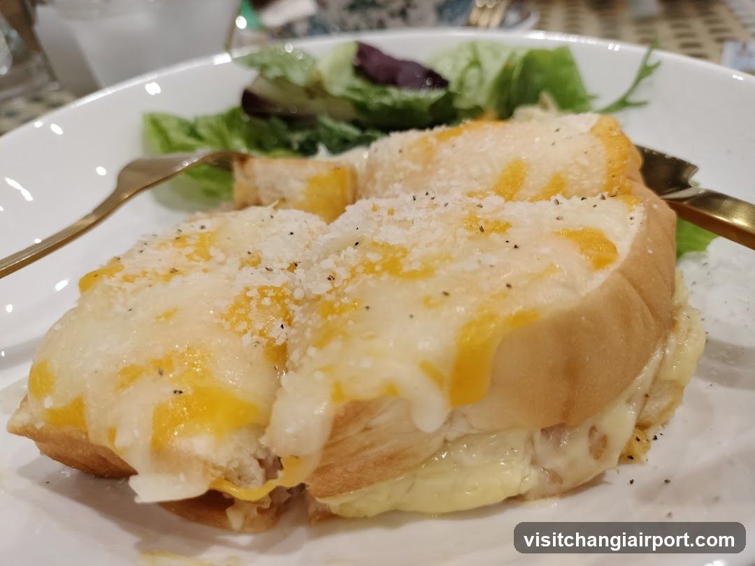 Cheese Toast Sandwich with Salad