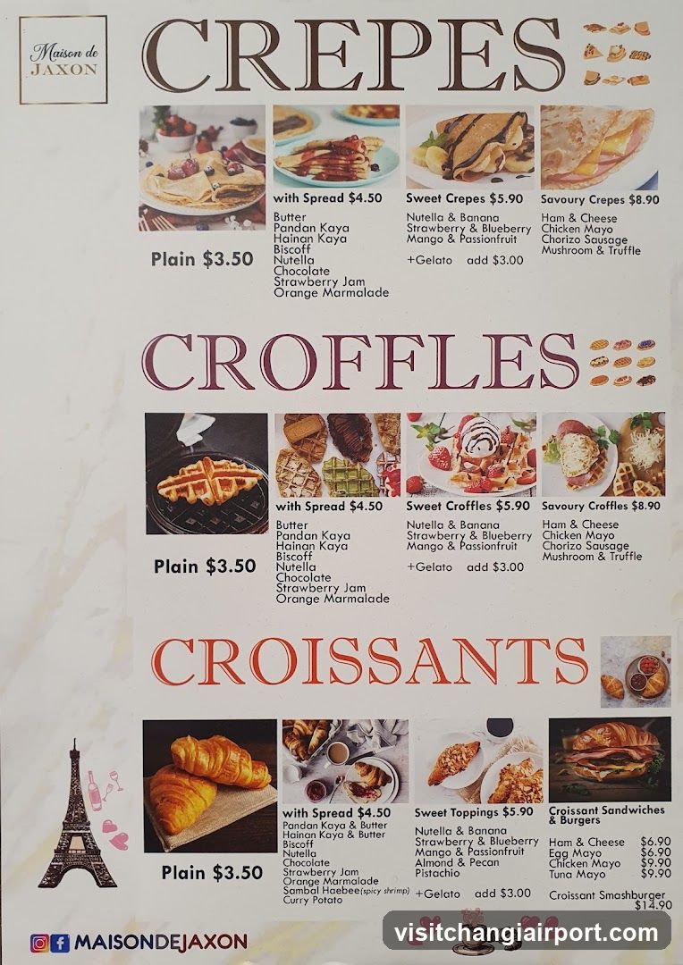 Maison de Jaxon Menu
