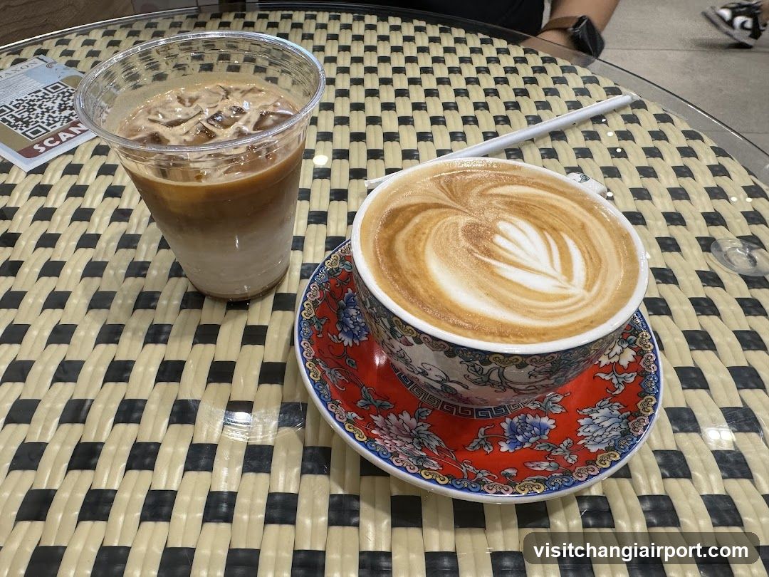 Coffee Drinks on Woven Table