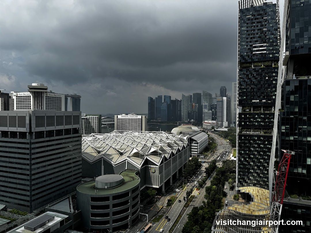 Urban Skyline with Dark Clouds