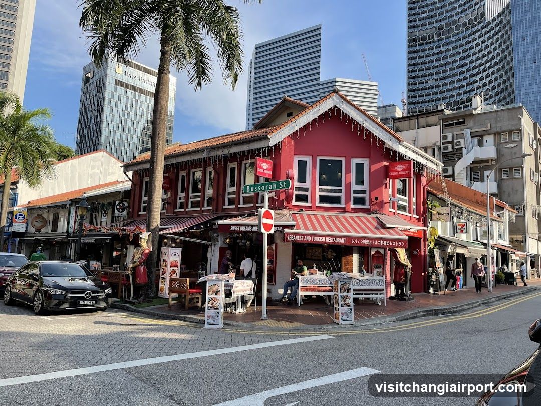 Street Scene with Red Building