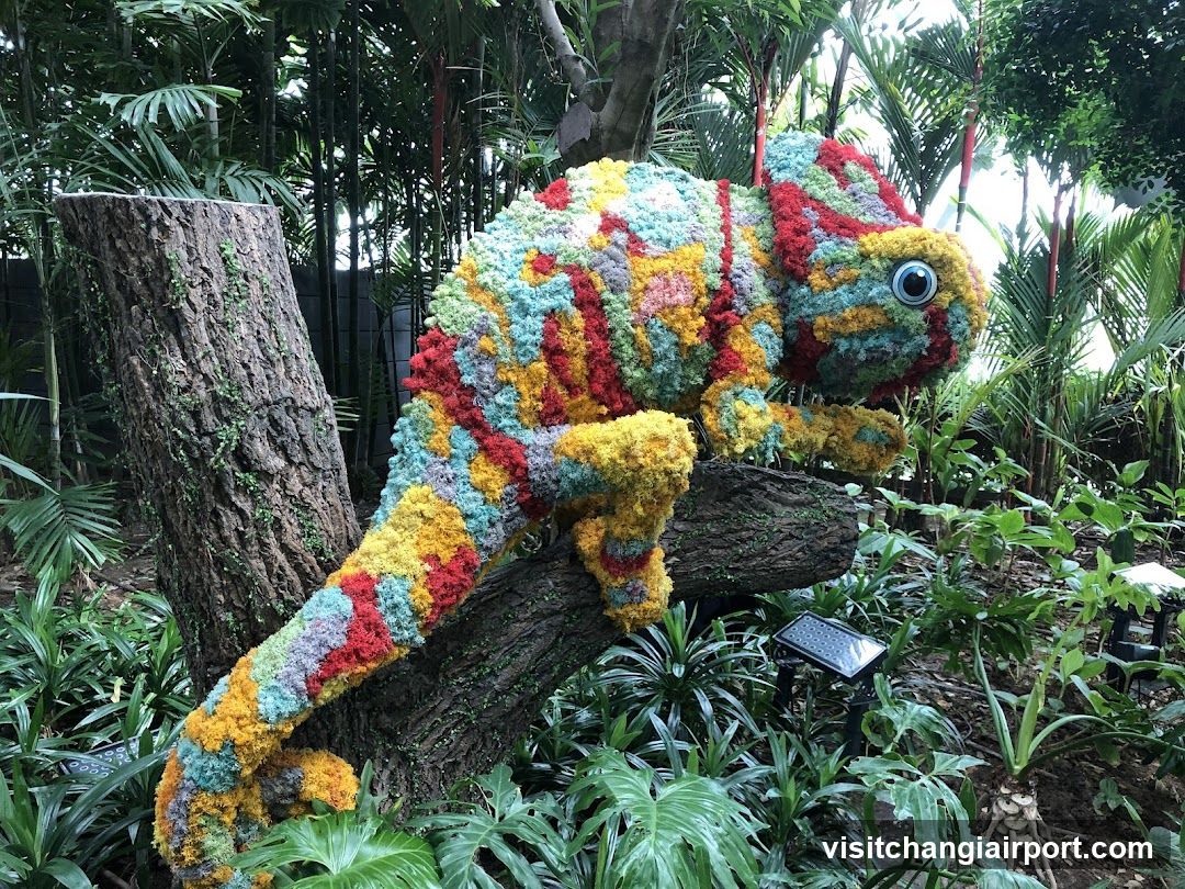 Floral Chameleon Sculpture