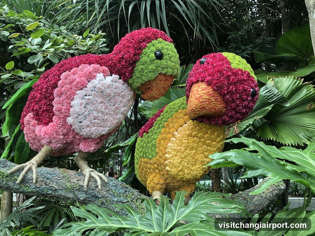 Flower Sculpture of Birds