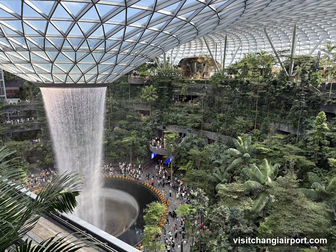 Indoor Waterfall and Greenery
