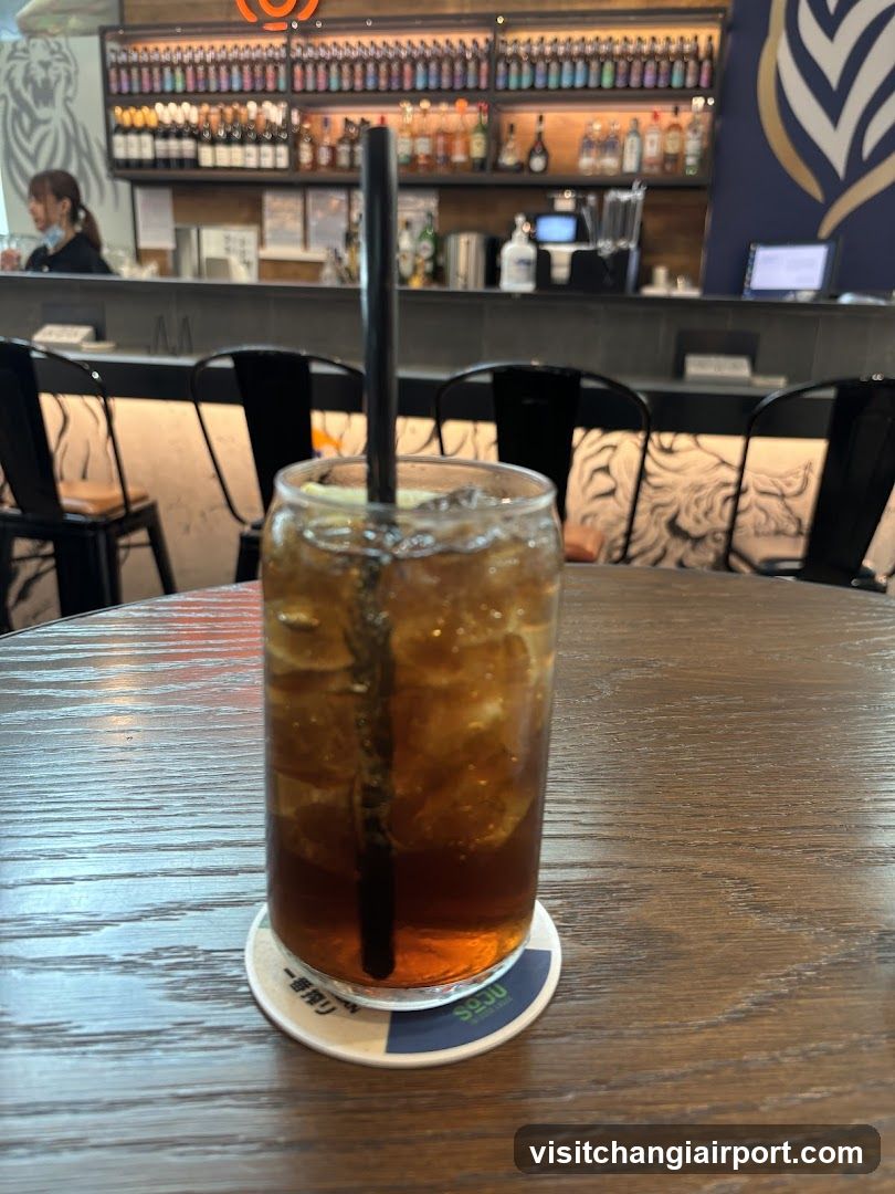 Iced Drink at Bar Interior