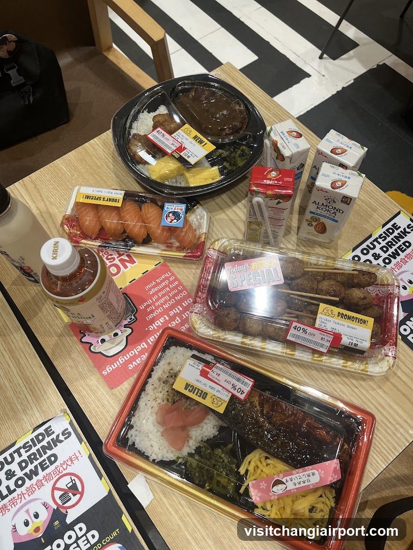 Food spread on table