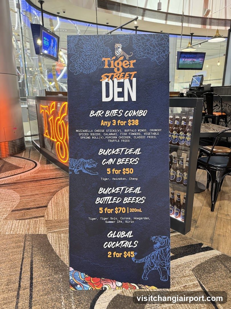 Tiger Street Den Menu Board