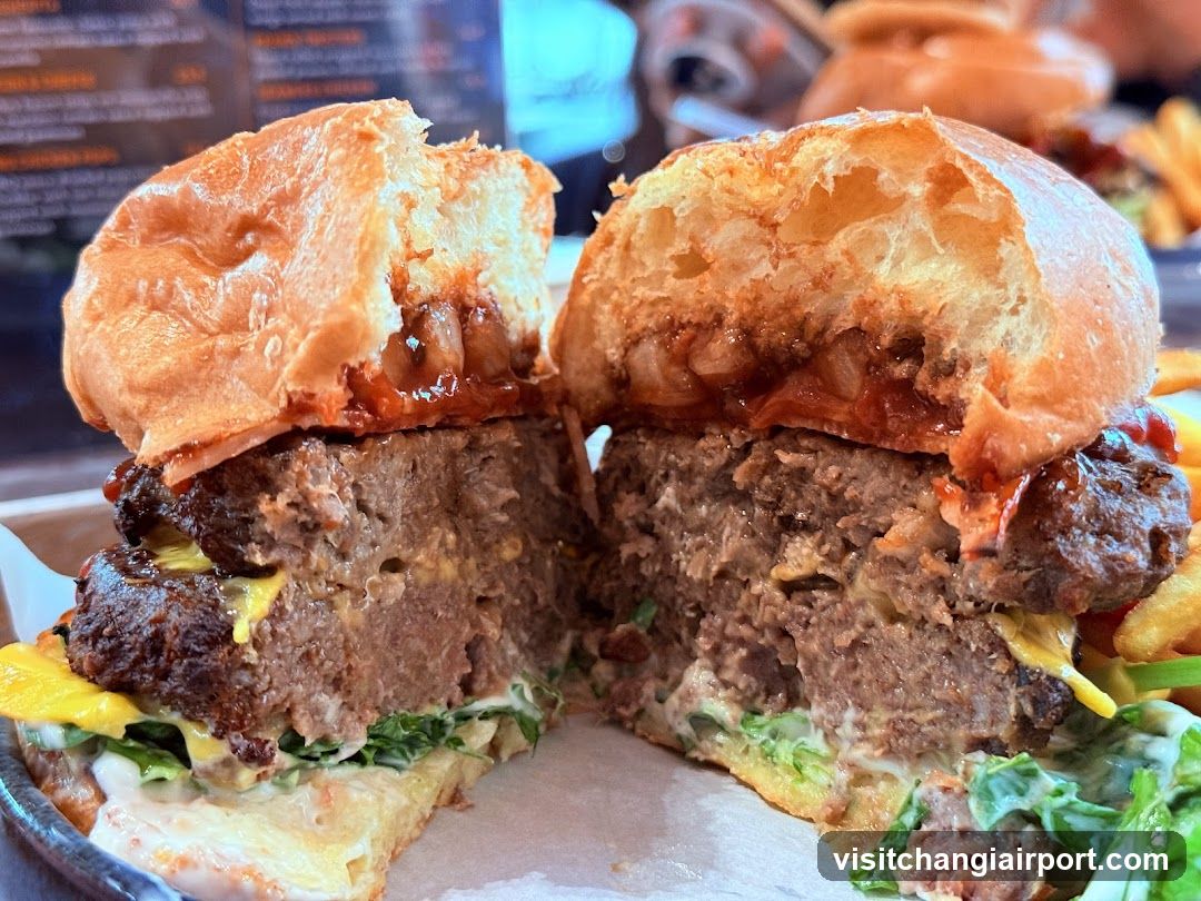 Burger Cut in Half
