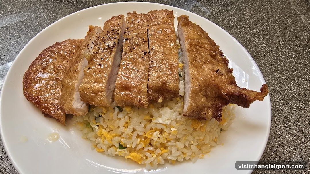 Sliced Fried Chicken with Rice