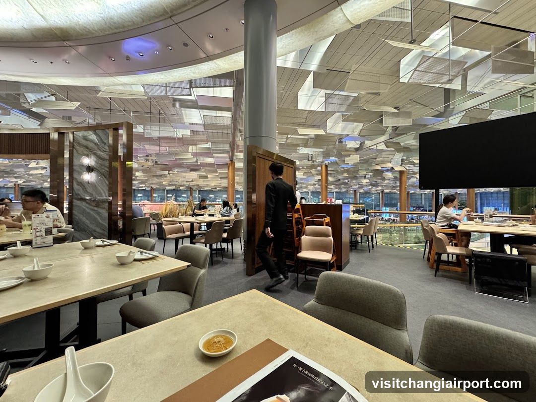 Modern Restaurant Interior with Hanging Lights