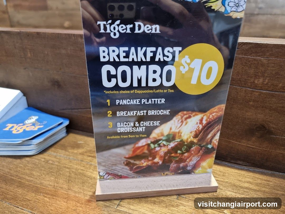 Tiger Den Breakfast Combo Sign