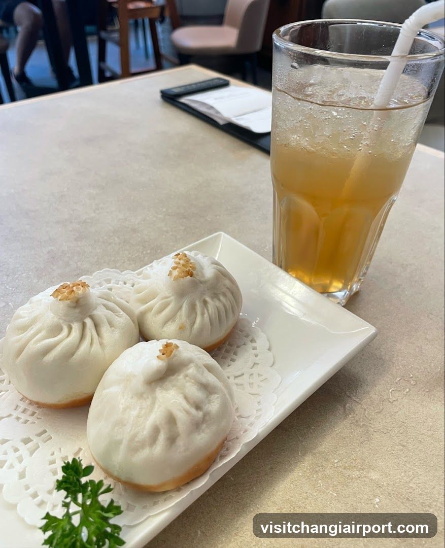 Bun and Drink at Restaurant