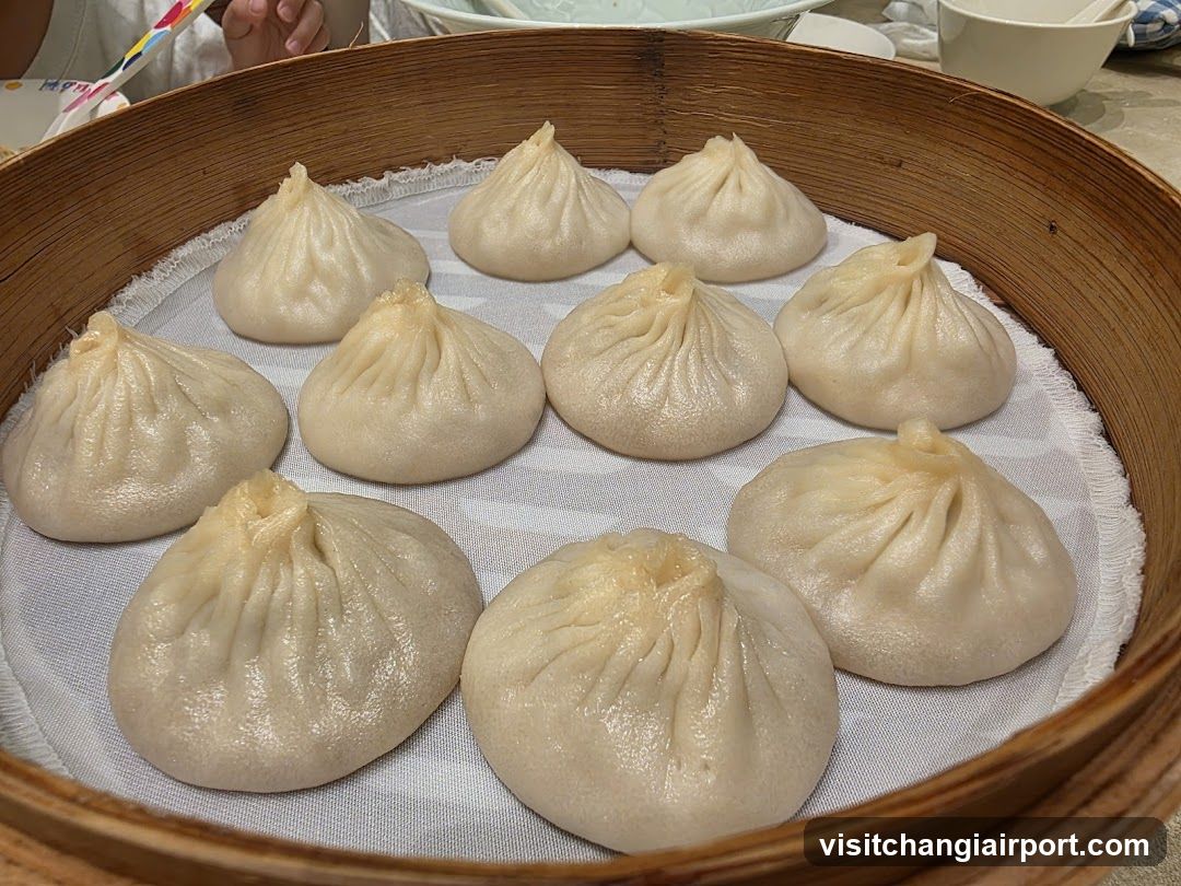 Steamed Buns in Bamboo Steamer