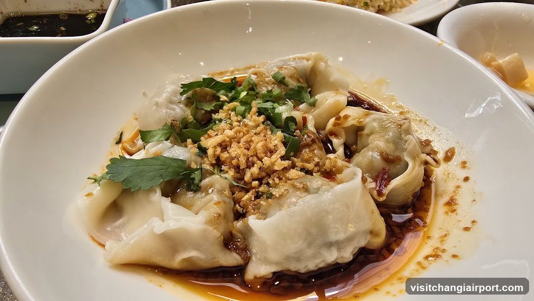 Dumplings with Garlic Sauce